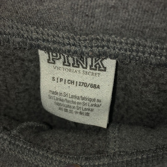 PINK VICTORIA’S SECRET sweatpants gray blue and burgundy size small boyfriend​​​ - Picture 6 of 10